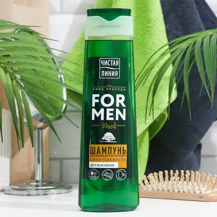 Шампунь для волос Чистая линия For Men укрепляющий, 400 мл Шампунь для волос Чистая линия For Men укрепляющий, 400 мл