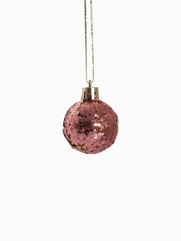 Ёлочные игрушки набор 12 шт. &laquo;Праздничный хоровод&raquo; 4 см, розовый