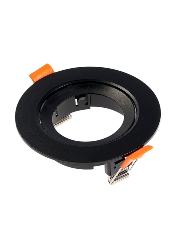 Светильник встраиваемый, поворотный, под лампу MR16, круг, пластик, черный Светильник встраиваемый, поворотный, под лампу MR16, круг, пластик, черный