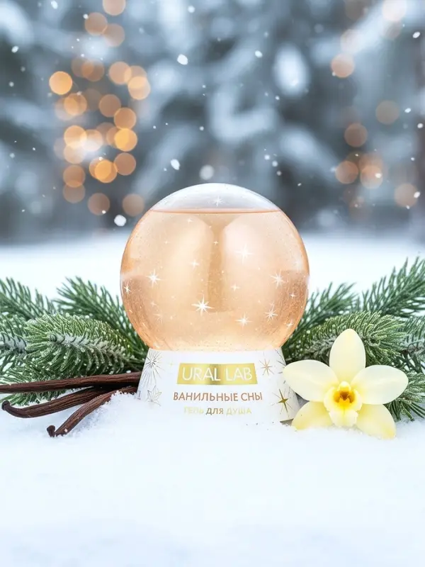 Гель для душа в форме ёлочного шара, аромат ванильные сны, 245 мл, URAL LAB