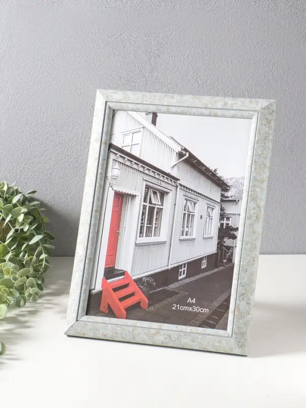 Фоторамка пластик формат А4 "Марокканская мозаика" оттенки голубого 35,7х27х2 см