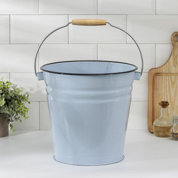 Ведро эмалированное, 12 л, цвет голубой Ведро эмалированное, 12 л, цвет голубой