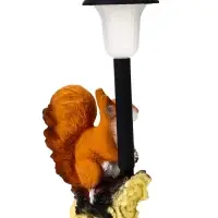 Садовая фигура - фонарь из полистоуна &laquo;Белка с орешком&raquo;, 24&times;16&times;24 см