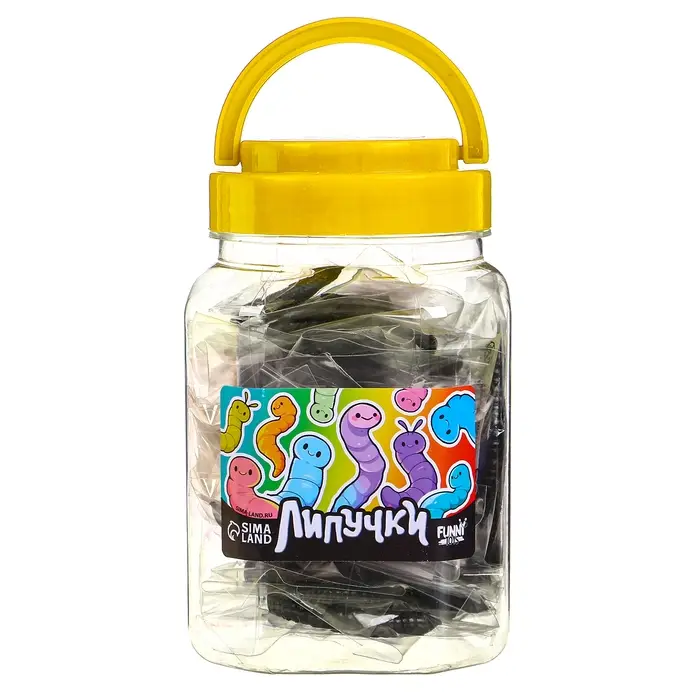 Липучка «Червячки», МИКС, в банке Липучка «Червячки», МИКС, в банке