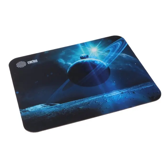 Коврик для мыши Cactus Saturn, 300х250х2 мм, черный Коврик для мыши Cactus Saturn, 300х250х2 мм, черный