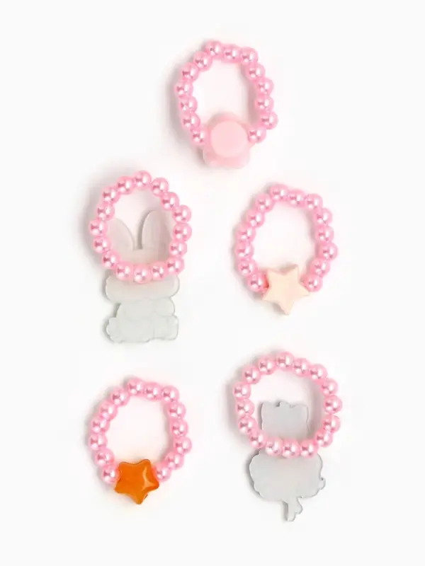 Кольца детские с бусинами &laquo;Панда&raquo;, 1.5 см