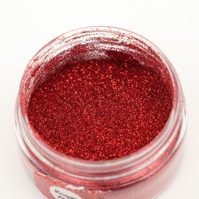 Пищевые блёстки КондиМир крупной фракции, красные, 10 г