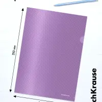 Папка-уголок А4, 180 мкм, ErichKrause Glossy Vivid, полупрозрачная, микс