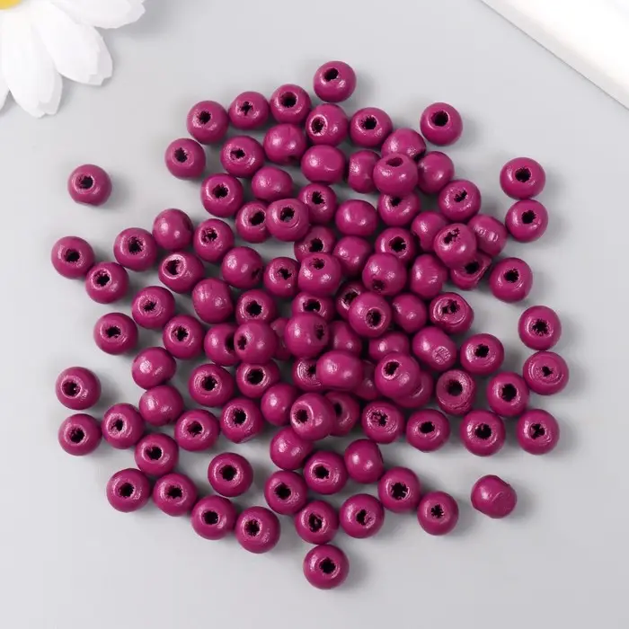 Бусины для творчества дерево Бусины для творчества дерево "Слива" d-0,8 см, набор 20 гр