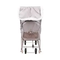 Санки - коляска «Наши детки 6», чехол для ног, муфта, сумка, бежевый