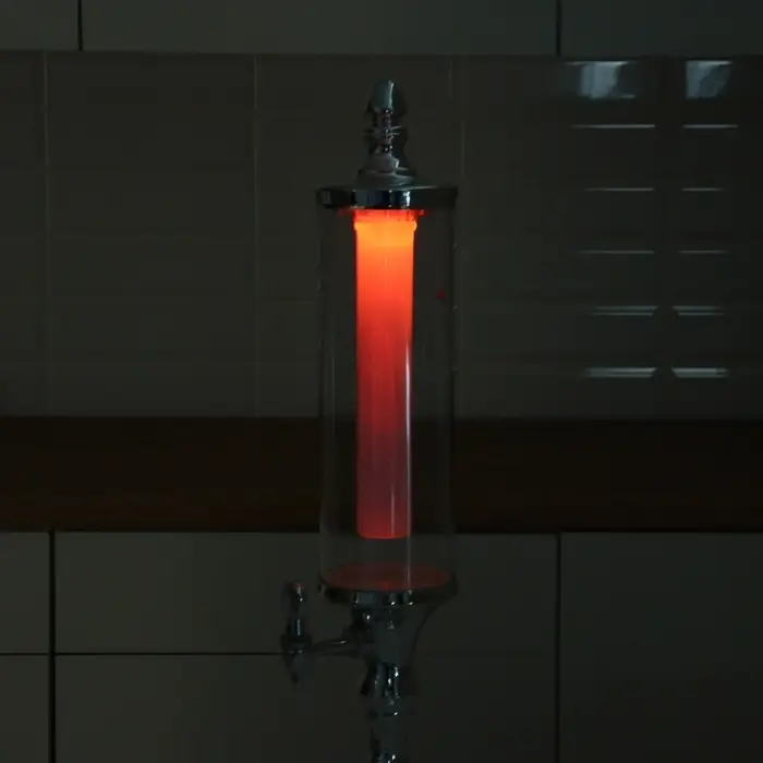 Башня пивная &laquo;Петронас&raquo;, 3 л, колба для льда, с подсветкой, 2 батарейки AG3, пластик, металлик