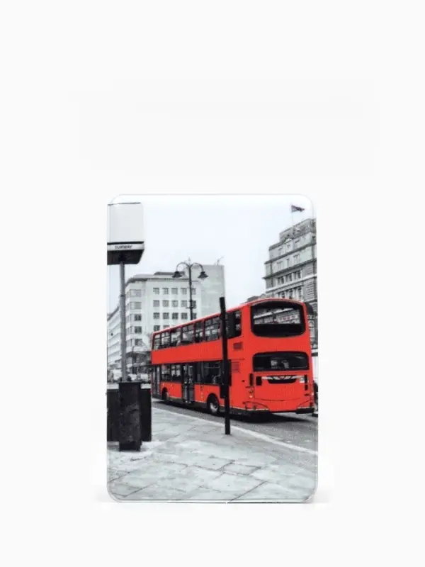 Обложка для проездного, пропуска, с принтом, серая