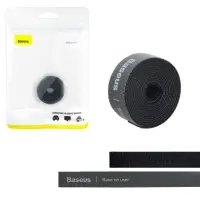 Стяжка для проводов на липучке Baseus Rainbow Circle Velcro Straps 1m Black ACMGT-E01
