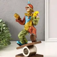 Фигура полистоун &laquo;Клоун-эквилибрист с тарелками&raquo;, 11.8&times;8.3&times;24.9 см