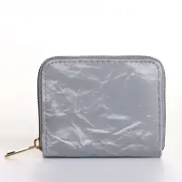 Кошелёк женский на молнии 11&times;2.5&times;9 см, однотонный, серый