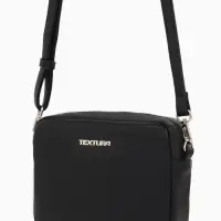 Сумка женская кросс-боди TEXTURA на молнии, 20&times;7&times;15 см, чёрная