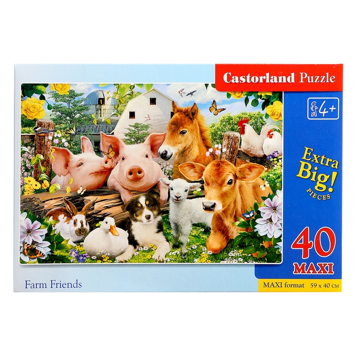 Макси-пазл «Друзья на ферме», 40 элементов Макси-пазл «Друзья на ферме», 40 элементов