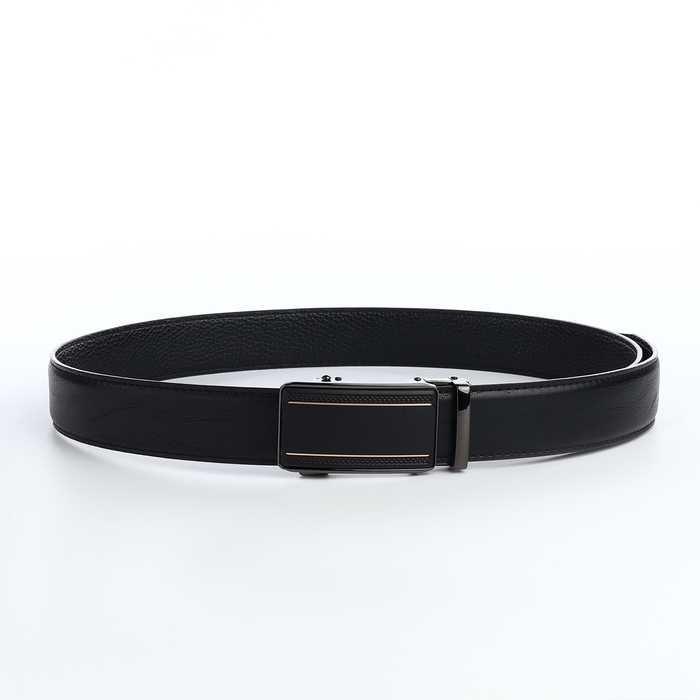 Ремень мужской, ширина 3,6 см, винт, пряжка автомат, цвет чёрный Ремень мужской, ширина 3,6 см, винт, пряжка автомат, цвет чёрный