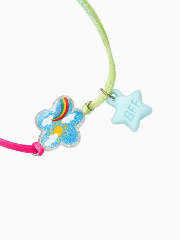 Браслеты детские парные "Выбражулька" неразлучники, пегас, звезды, разноцветный