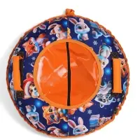 Тюбинг – ватрушка «Пушистики», диаметр чехла 70 см, синяя, оранжевая, Winter Star