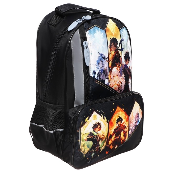 Рюкзак школьный, 37 х 26 х 13 см, эргономичная спинка, Calligrata ОРТ  Рюкзак школьный, 37 х 26 х 13 см, эргономичная спинка, Calligrata ОРТ "Аниме игра"