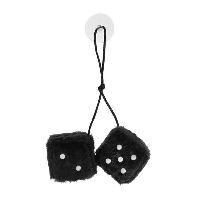 Украшение на зеркало, Пушистые кубики, 6×6 см Украшение на зеркало, Пушистые кубики, 6×6 см