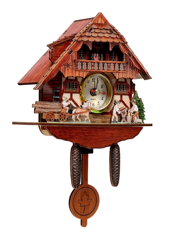 Часы настенные с кукушкой «Поместье», плавный ход, 21.6×14.8×5.5 см Часы настенные с кукушкой «Поместье», плавный ход, 21.6×14.8×5.5 см