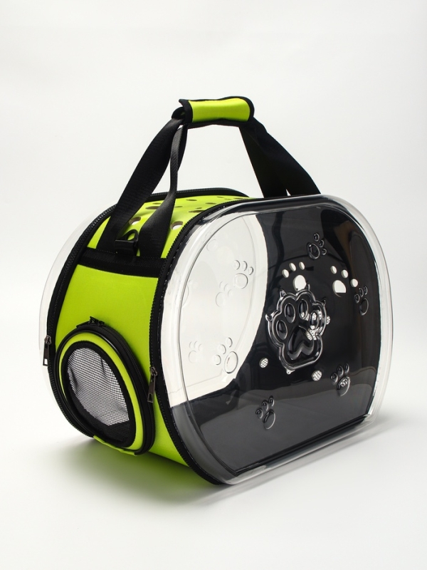 Складная сумка-переноска большая, материал оксфорд , 42 х 30 х 25 см, зелёная Складная сумка-переноска большая, материал оксфорд , 42 х 30 х 25 см, зелёная