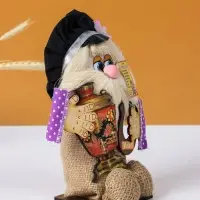 Фигурка - оберег &laquo;Домовой. Кузя в кепке, с самоваром и подковой&raquo;, 26&times;15&times;12 см, МИКС