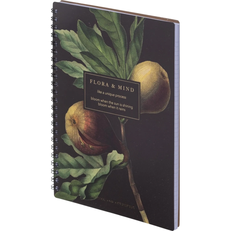Бизнес-тетрадь, BS, А5, 80л., клетка, спираль. Flora, инжир N4184
