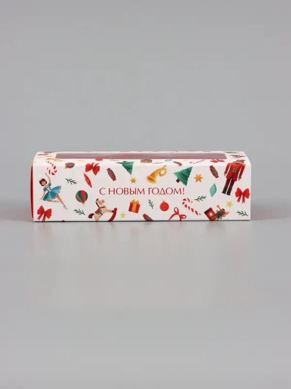 Коробка для 3 конфет &laquo;Щелкунчик и игрушки&raquo;, 13&times;5&times;3.3 см