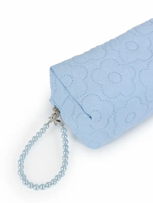 Косметичка дор Цветок 17*6*9, отд на молнии, голубой