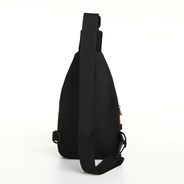 Сумка-слинг на молнии, наружный карман, цвет чёрный Сумка-слинг на молнии, наружный карман, цвет чёрный