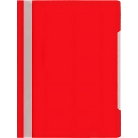 Скоросшиватель пластиковый A4 100/120, красный, 10шт/уп