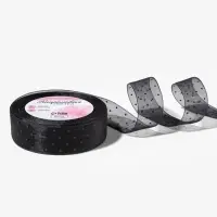 Лента капроновая &laquo;Горох&raquo;, 25 мм, 23&plusmn;1 м, чёрная