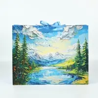 Подарочный пакет &laquo;Горы&raquo;, 40 &times; 31 &times; 11,5 см