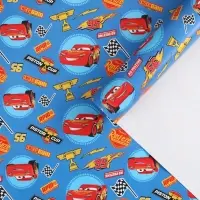 Бумага упаковочная глянцевая «Машинки», 70 × 100 см Бумага упаковочная глянцевая «Машинки», 70 × 100 см