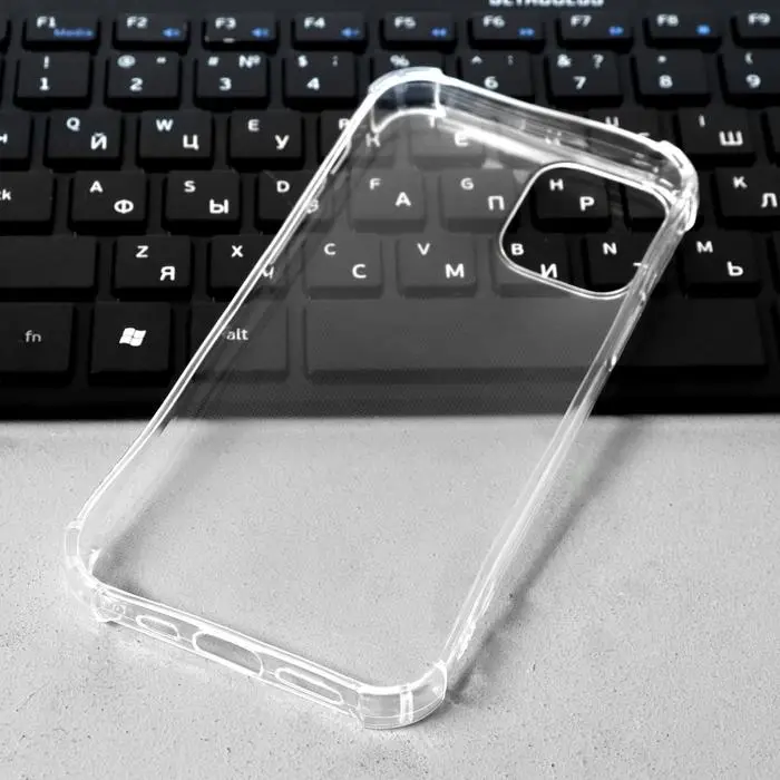 Чехол Luazon для iPhone 12/12 Pro, 6.1 Чехол Luazon для iPhone 12/12 Pro, 6.1", силиконовый, противоударный, прозрачный