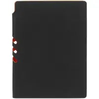 Ежедневник Flexpen Black, недатированный, черный со светло-оранжевым