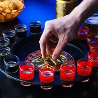 Настольная игра для взрослых &laquo;Алко-Вегас&raquo;, алкогольная рулетка, 29&times;29 см, 16 рюмок, стопка 5&times;3.5 см