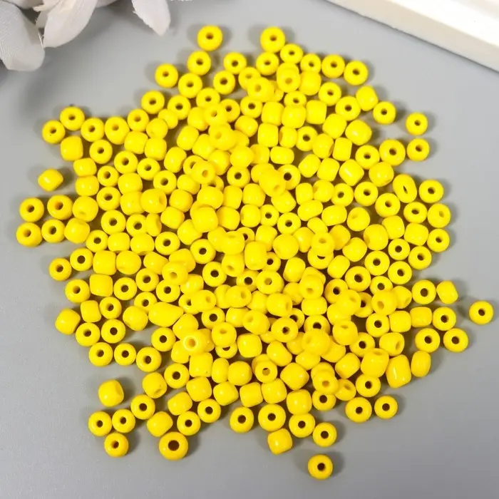 Бисер круглый 6/0  Бисер круглый 6/0 "Лайм" 20 гр