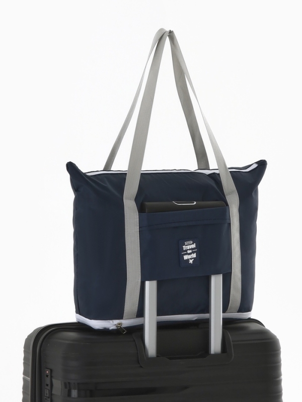 Сумка дорожная на молнии, синяя Сумка дорожная на молнии, синяя