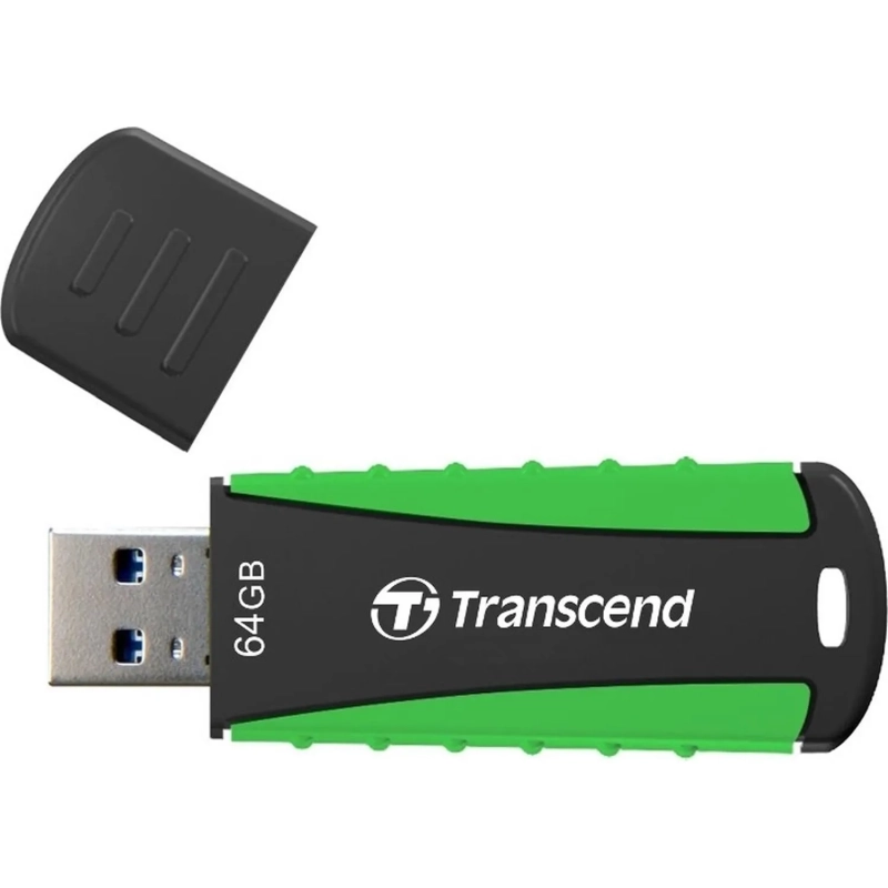 Флеш-память Transcend JetFlash 810, 64Gb, USB 3.1 G1, ч/зел, TS64GJF810