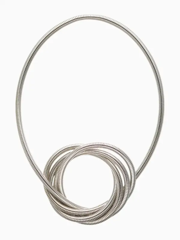 Браслет трансформируется в кулон &laquo;Обруч&raquo;, d=8-24 см, металл, цвет серебро