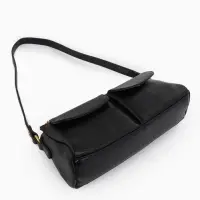 Сумка женская багет TEXTURA на молнии, 27&times;8&times;13 см, чёрная