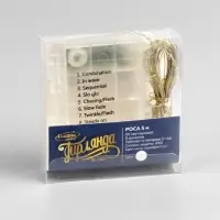 Гирлянда &laquo;Нить&raquo; 5 м, роса, IP65, серебристая нить, 50 LED, 8 режимов, от батареек АА&times;3, свечение белое