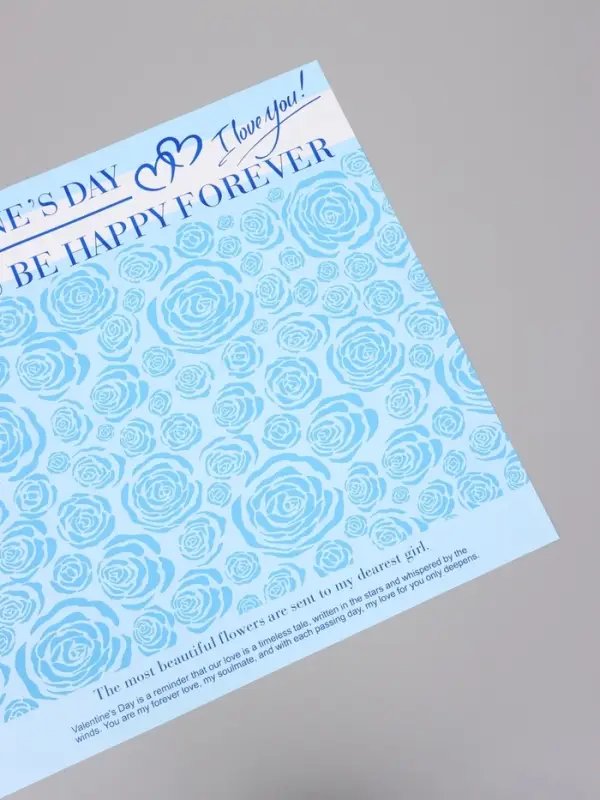 Пленка для цветов, "Цветы", голубая, 57х57 см