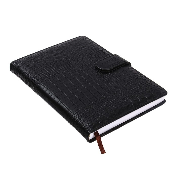 Ежедневник недатированный, обложка ПВХ, формат А5, 140 листов в клетку, на кнопке, рептилия, МИКС Ежедневник недатированный, обложка ПВХ, формат А5, 140 листов в клетку, на кнопке, рептилия, МИКС