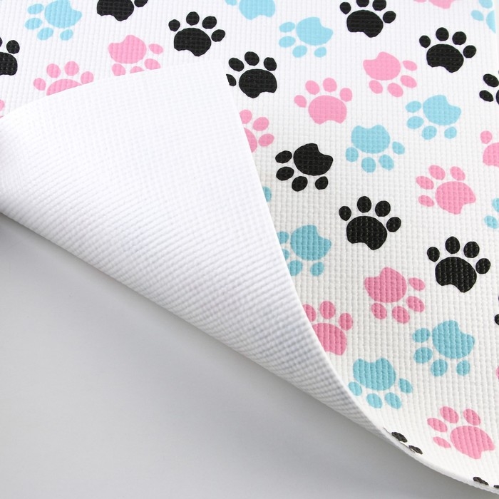 Коврик под миску «Лапки темные», 52х38х0,3см Коврик под миску «Лапки темные», 52х38х0,3см