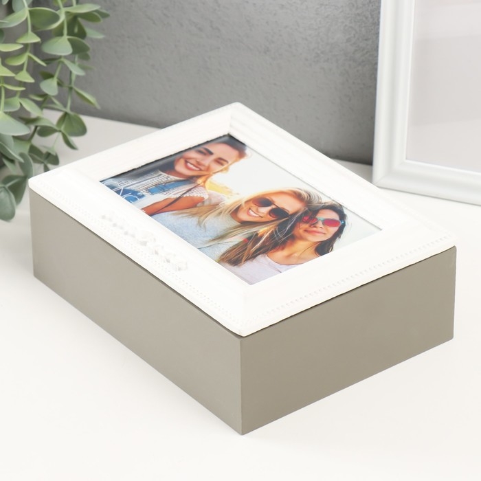 Шкатулка дерево с фоторамкой 10х15 см  Шкатулка дерево с фоторамкой 10х15 см "Классика" 20х15х7,5 см